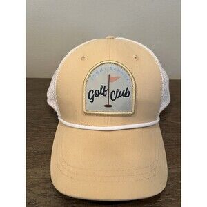 TOMMY BAHAMA GOLF CLUB HAT Tan trucker mesh breathable snapback MENS OSFM